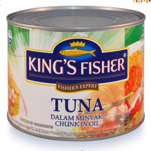 

Tuna Chunk In Oil King Fisher / Tuna Kaleng Minyak King Fisher 1.8 Kg