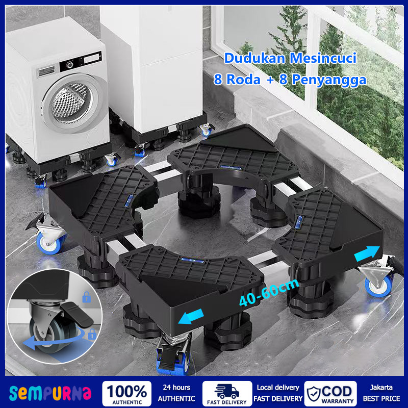 Alas Mesin Cuci Kaki Kulkas Stainless Steel  Alas Kaki Mesin Cuci Dudukan Universal  2 Tabung   Dudu