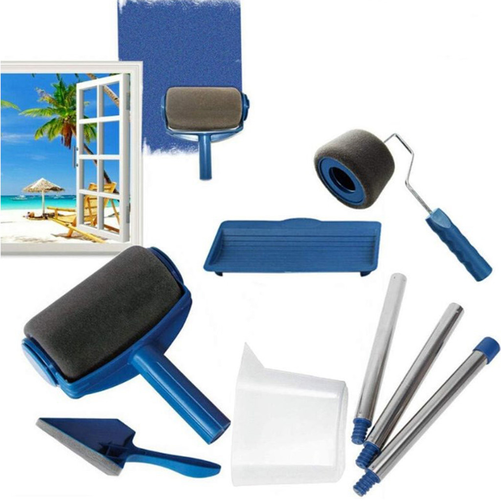 

Corner Paint Brush Roller Kit Foam Interior Paint Brushes Triangles Paint Brush for Wall Repair and Painting