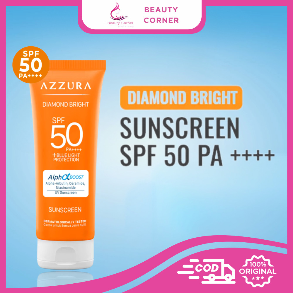 Azzura Diamond Bright Sunscreen SPF 50 PA++++ Blue Light Protection - 30gr