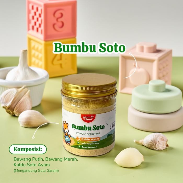 

[Promo]Best Seller Plum & Blum Bumbu Masak Mpasi Non MSG Bumbu Soto Bumbu Putih Powder - 50 gr - Bumbu Soto