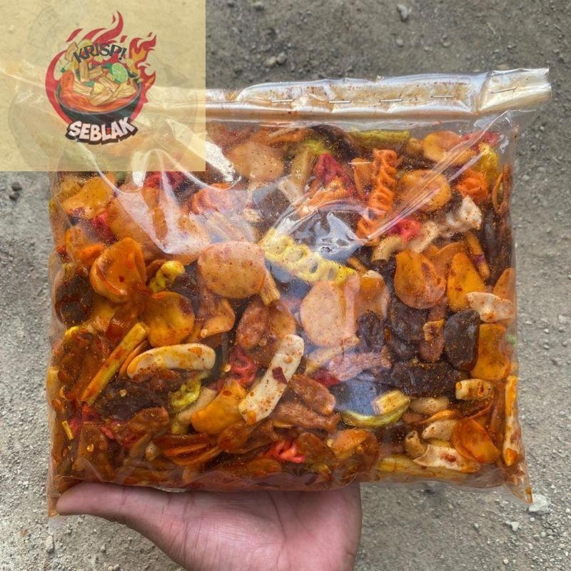 

Seblak krispi Kerupuk Seblak Campur Pedas daun Jeruk 250 gram. s