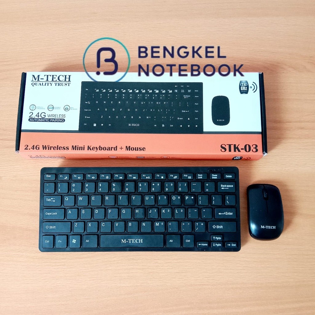 Keyboard Wireless Mouse Wireless Mini MTech STK03 Keyboard + Mouse Wireless M-Tech STK-03 STK03