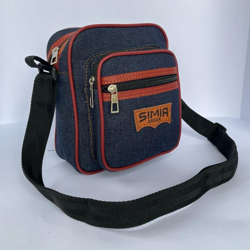 tas bahu selempang mini bag levis denim tiga resleting casual modis tas kerja sling bag pria wanita