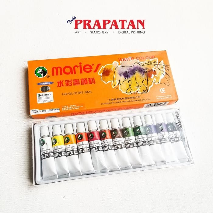 

Maries Watercolor set 12X9ml E1306 / Cat Air set - Spesifikasi