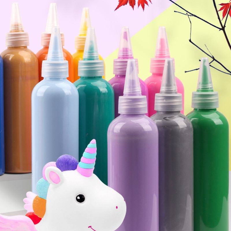 

200ml Acrylic Pigment Bright Color and Does Not Fade Strong Coverage for Painting and Graffiti DIY Gypsum Gluing Dolls
