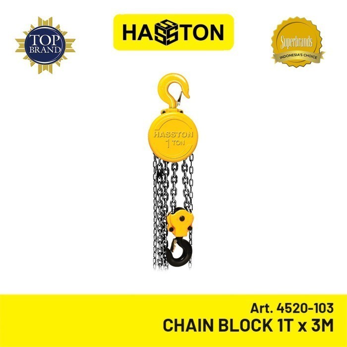 HASSTON PROHEX CHAIN BLOCK / TAKEL 1 TON X 3 METER (4520-103) - NEXTOOLS
