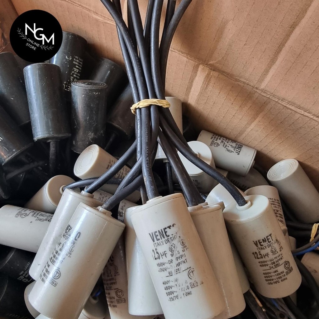 ECER Kapasitor Sanyo 12,5 uF 450V VENETO / Capacitor Sanyo Italy Design