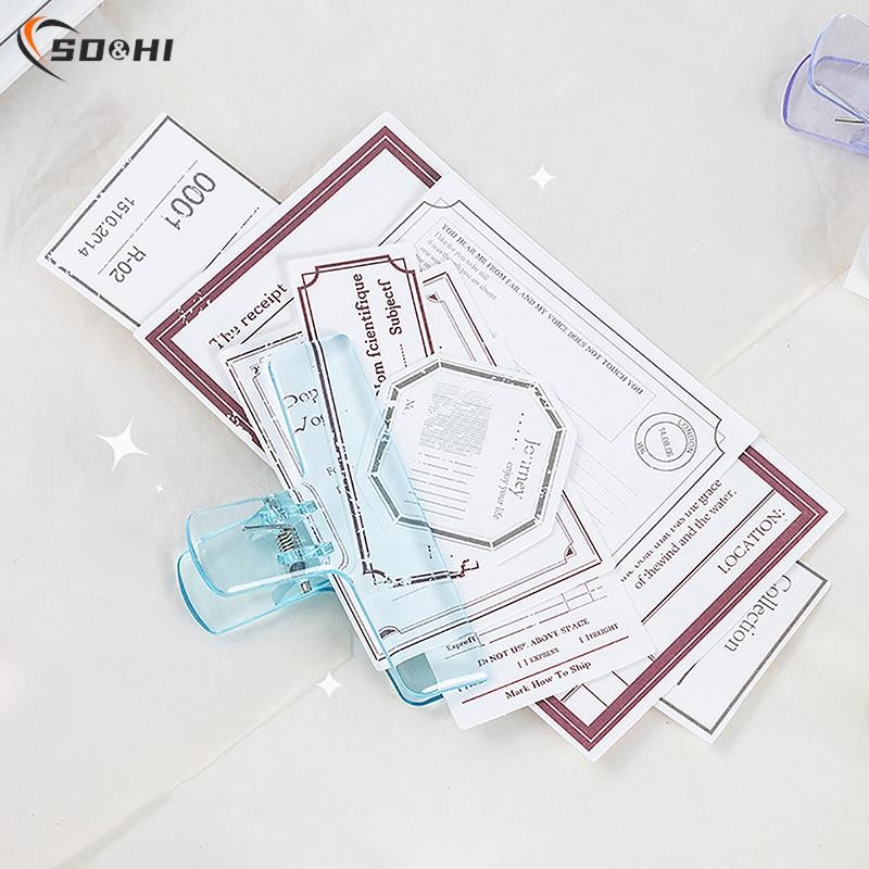 

Simplicity Paper Clip Transparent Visiable Acrylic Clip Scrapbook Sticker Storage Clip Student Supplies Lovely Stationery