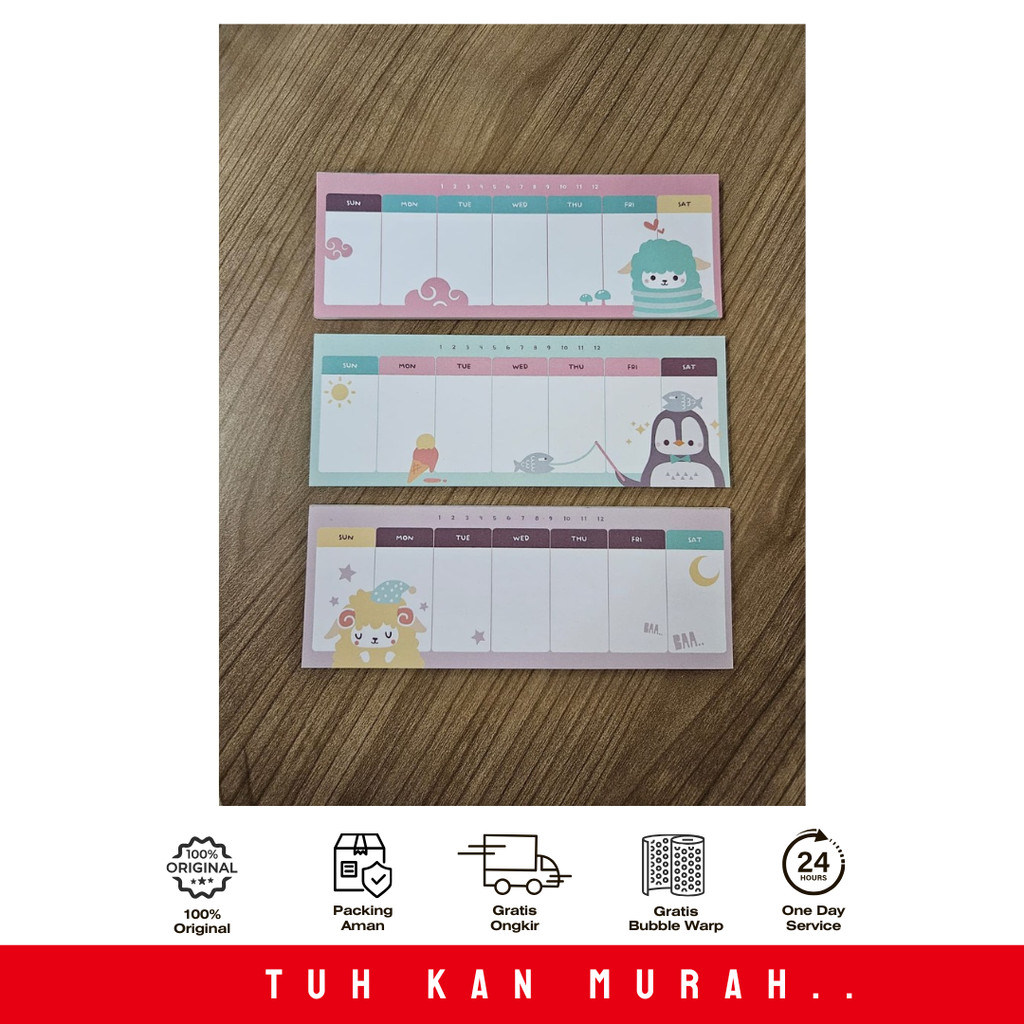 

PANMOMO MEMOPAD WEEKLY PLAN FLUFFY ANIMAL