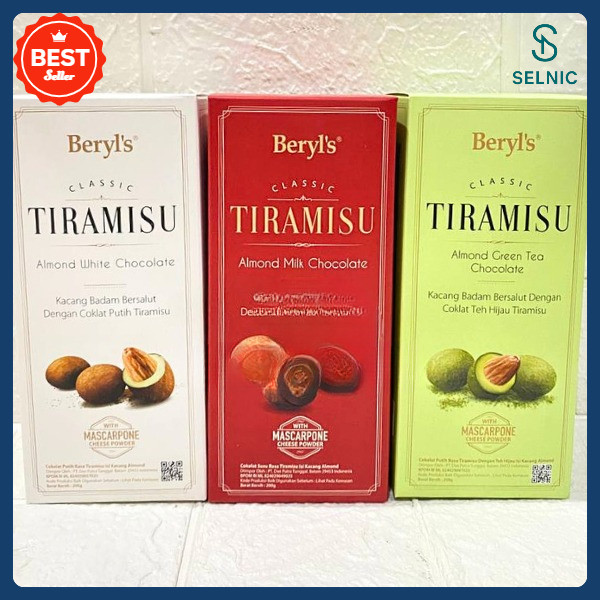 

Diskon Beryls Classic Tiramisu Almond Green Tea Milk White Chocolate Beryl's Coklat Malysia 200g