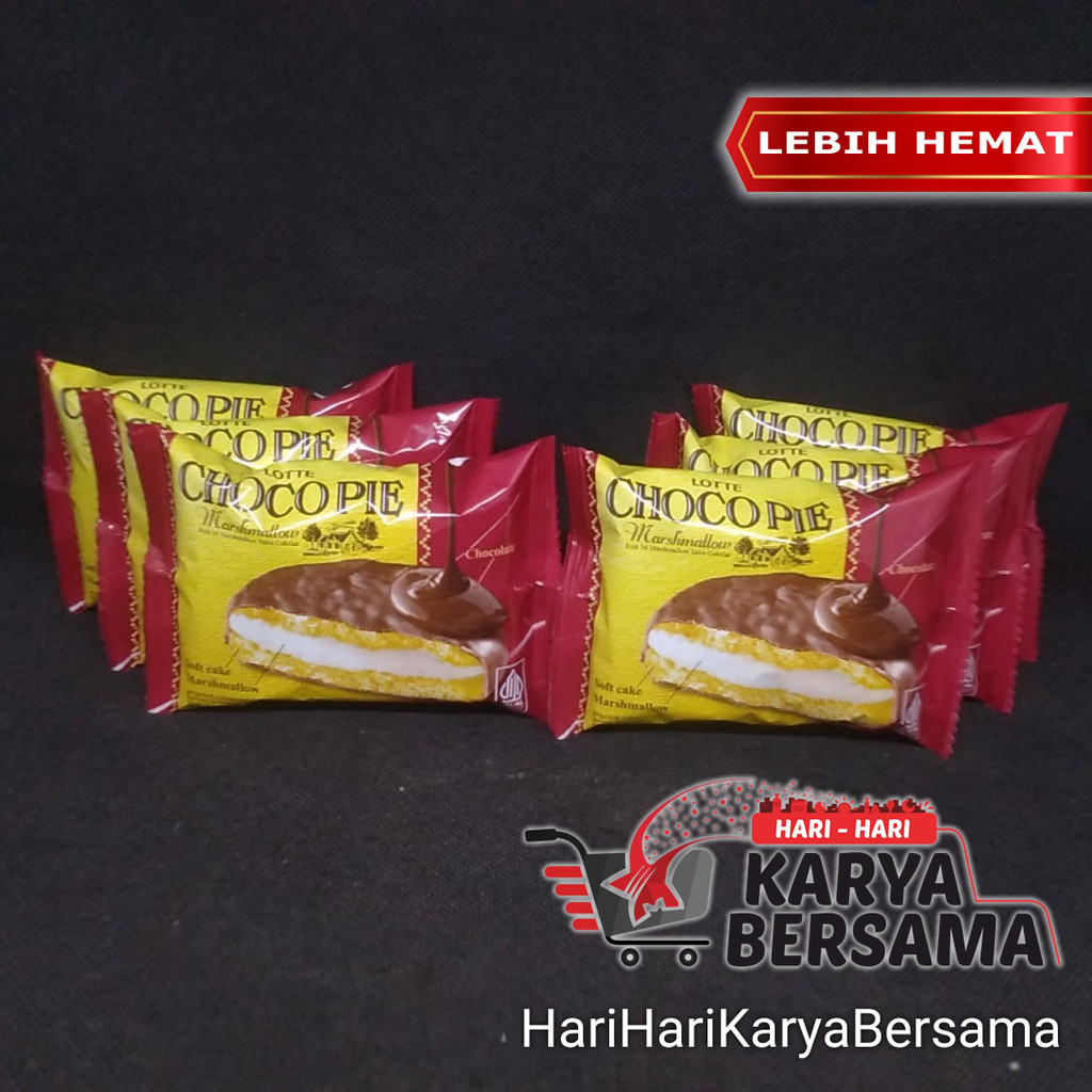 

MAKANAN RINGAN BISCUIT LOTTE CHOCOPIE MARSHMALLOW BOX ISI 6'S X 28GR