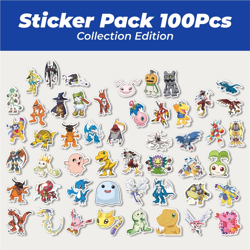 

Hot Stiker Anime Series Digimon Character Mix 6 Lucu Anti Air Stikers Berperekat Waterproof Sticker Decal Buat Motor Helm Buku Journal Koper Casing HP Laptop Botol Minum