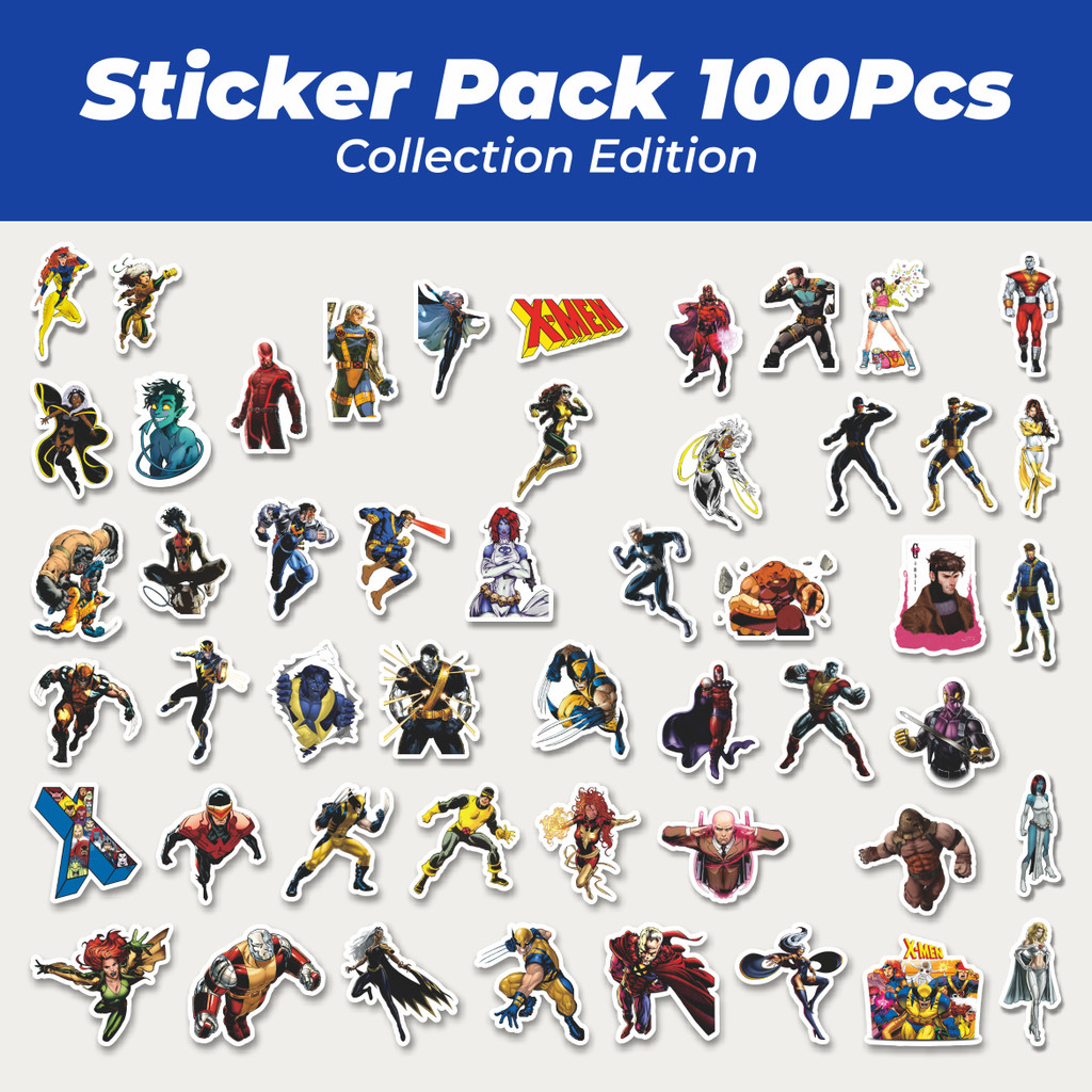 

Hot Stiker Marvel Series Character X MEN Kartun Mix Lucu Anti Air Stikers Berperekat Waterproof Sticker Decal Buat Motor Helm Buku Journal Koper Casing HP Laptop Botol Minum