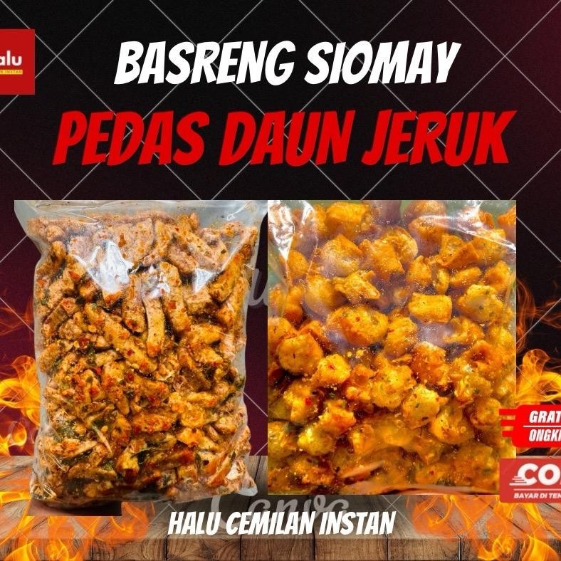 

Paket Basreng Siomay 1kg (500gram Basreng & 500gram Siomay) Pedas Daun Jeruk cemilan basreng