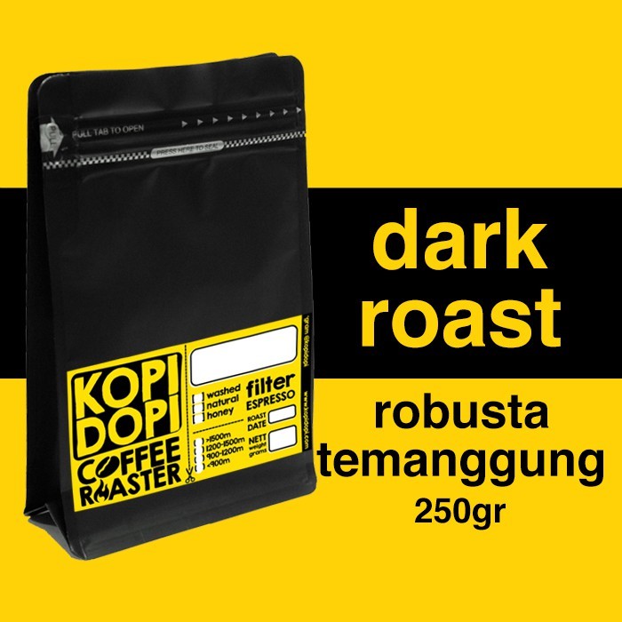 

Kopi Robusta Temanggung DARK ROAST 250 gram 250gr 250g Biji Bubuk Vietnam