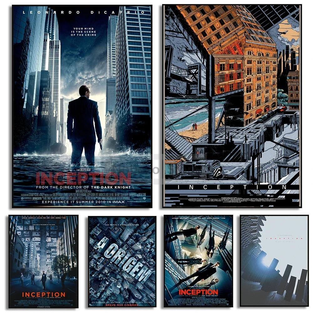 

Classic Science Fiction Movie Director Nolan's works Inception Poster Prints Canvas Painting Wall Art Pictures Home Room Decor
