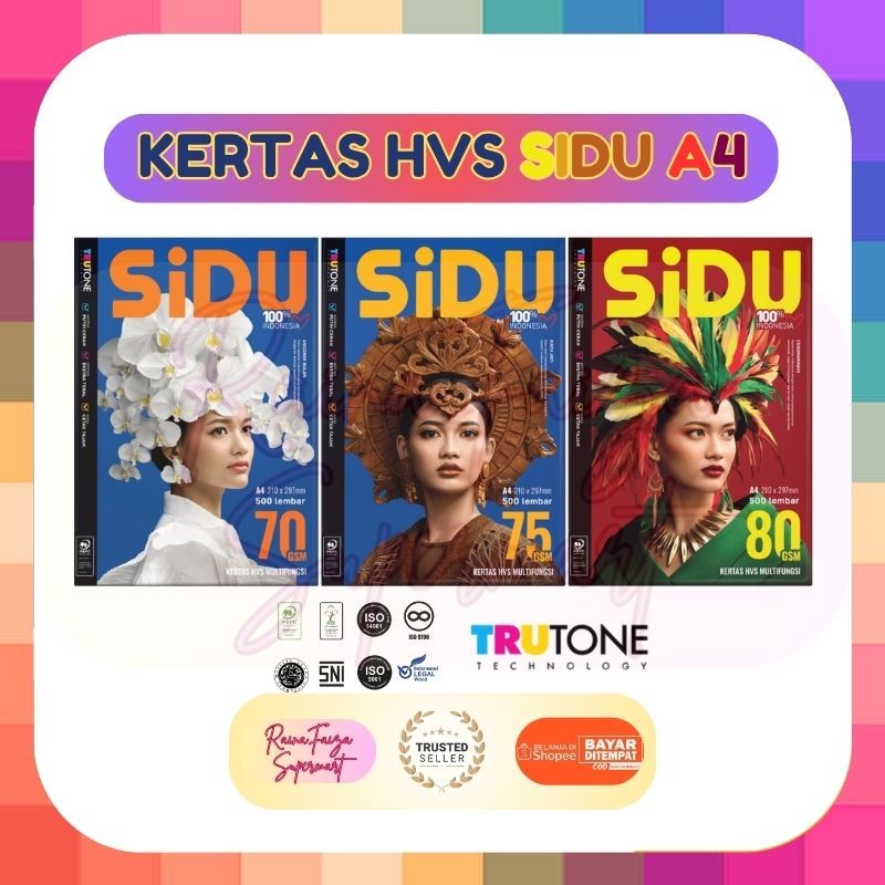 

Kertas SiDU A4 HVS 70 75 80 gsm 500 Lembar 210x297mm Multifungsi Cetak dan Fotokopi
