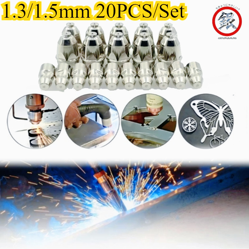 20 PCS/10 set P80 1.3mm/1.5mm Mata Plasma Cutting Nozzle/ Welding Tip /Plasma P80 Nozzle/ Nozel Las 