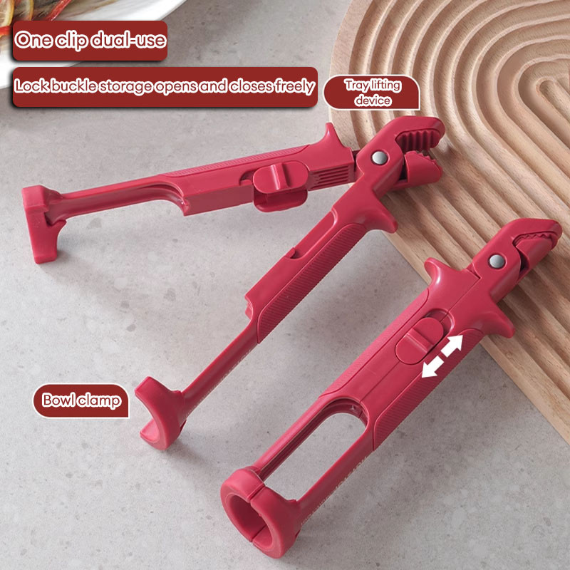 

2 in 1 Penjepit Panci Piring Mangkok Peganan Panci Pengorengan Anti Panas Anti slip cutenery