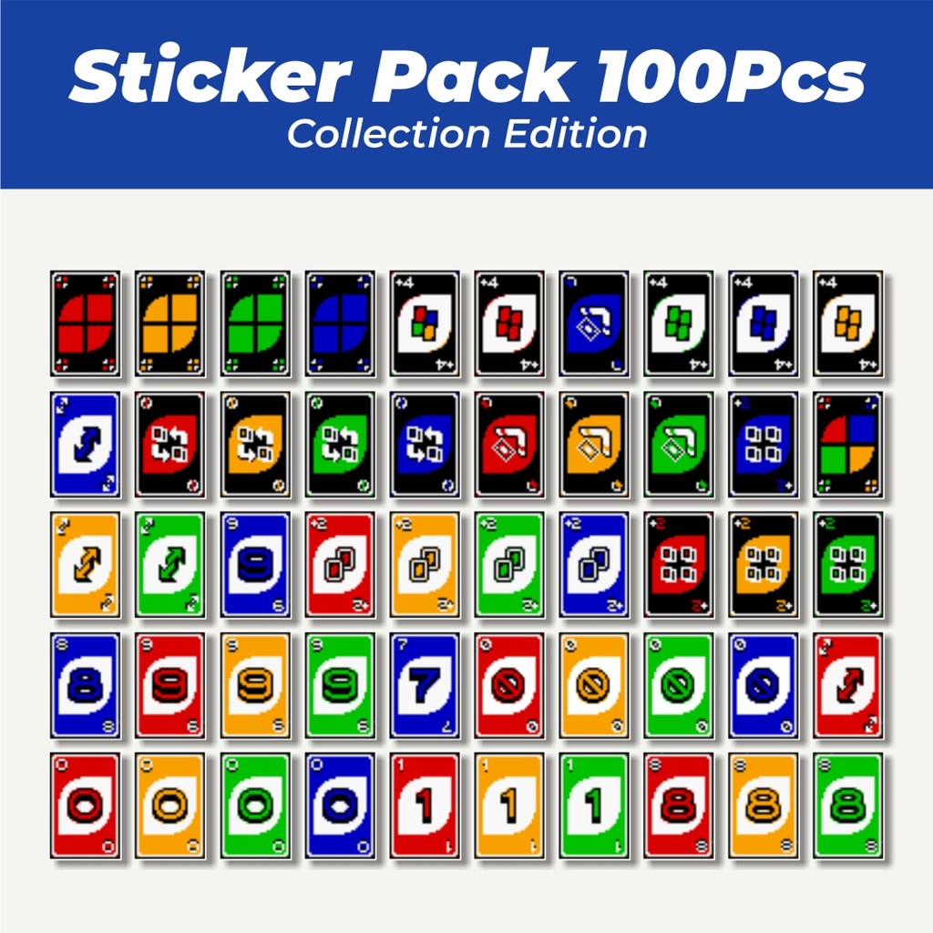 

Hot Stiker Game Kartu UNO V4 Lucu Anti Air Stikers Berperekat Waterproof Sticker Decal Buat Motor Helm Buku Journal Koper Casing HP Laptop Botol Minum