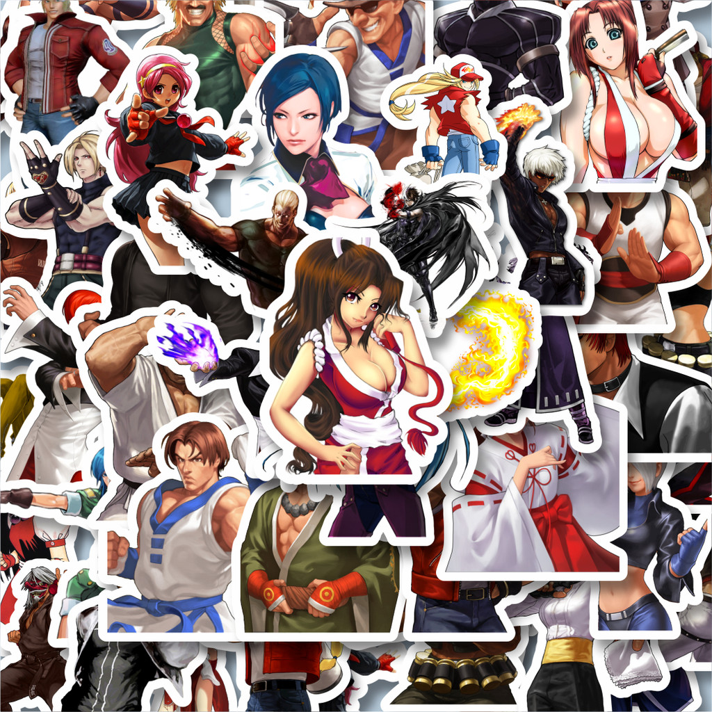 

100PCS Lucu Stiker Game Series King Of Fighter Character Mix 8 Stiker Aesthetic Stiker Anti Air Stikers Berperekat Waterproof sticker decal buat Motor Helm Buku Journal Koper Casing HP Laptop Botol Minum Hadiah anak