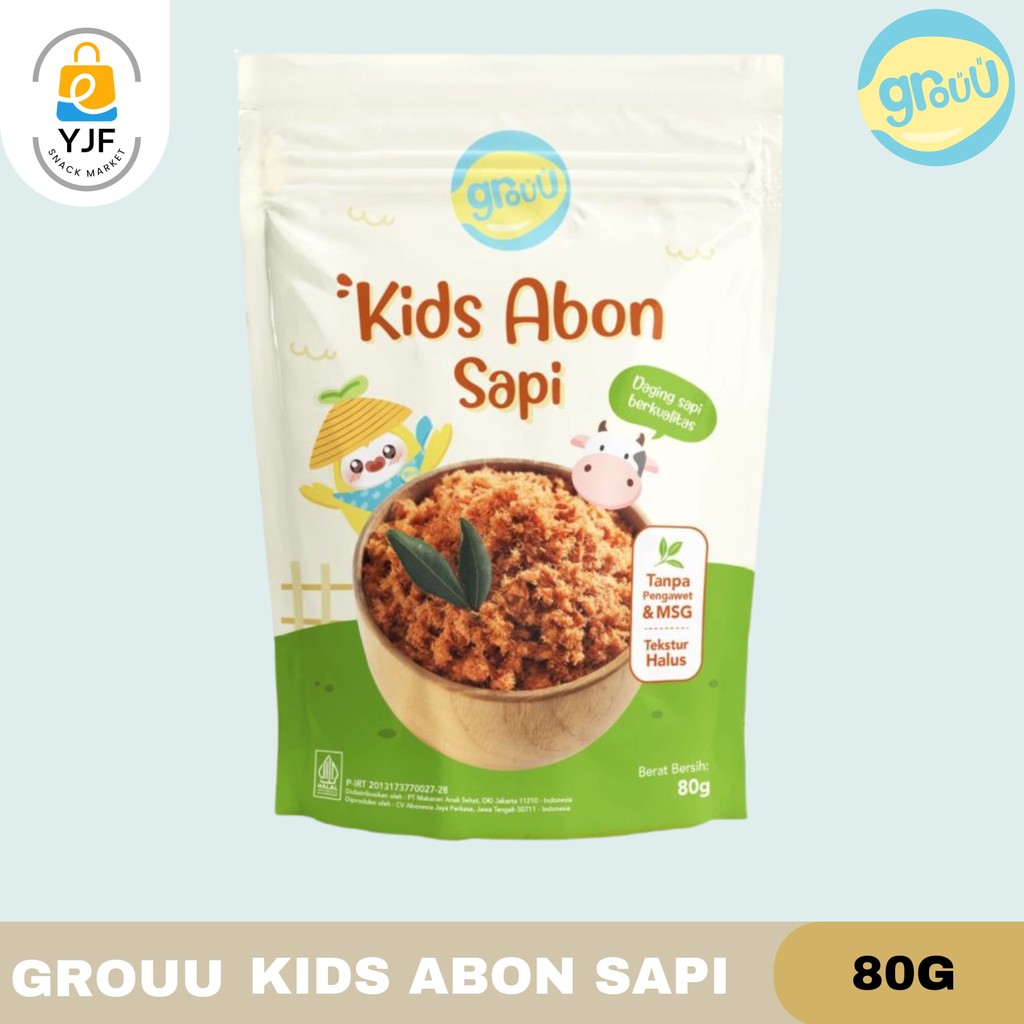 

Grouu Kids Abon Sapi / Abon MPASI / NO MSG / Abon Untuk Bayi