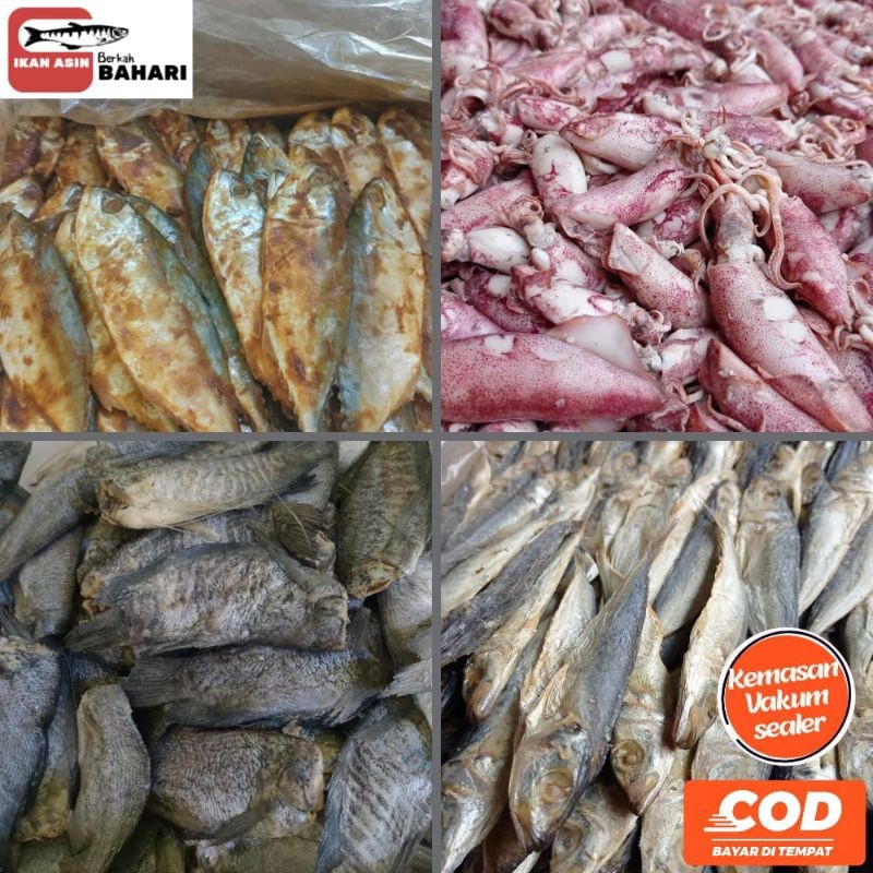 

ikan asin serba 250gr. aneka ikan asin fresh