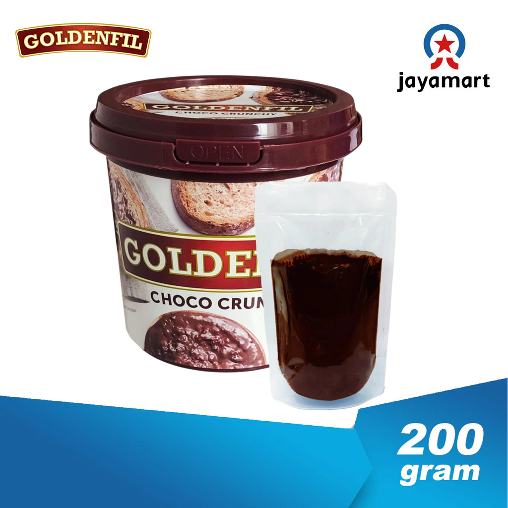 

Goldenfil Choco Crunchy Repack 200 gr Selai Coklat Topping Cokelat Pasta Malt Krispi