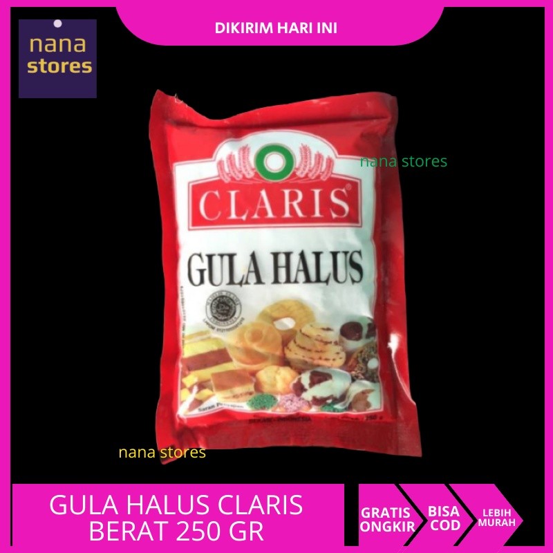 Gula halus Claris, Claris gula halus berat 250 gram