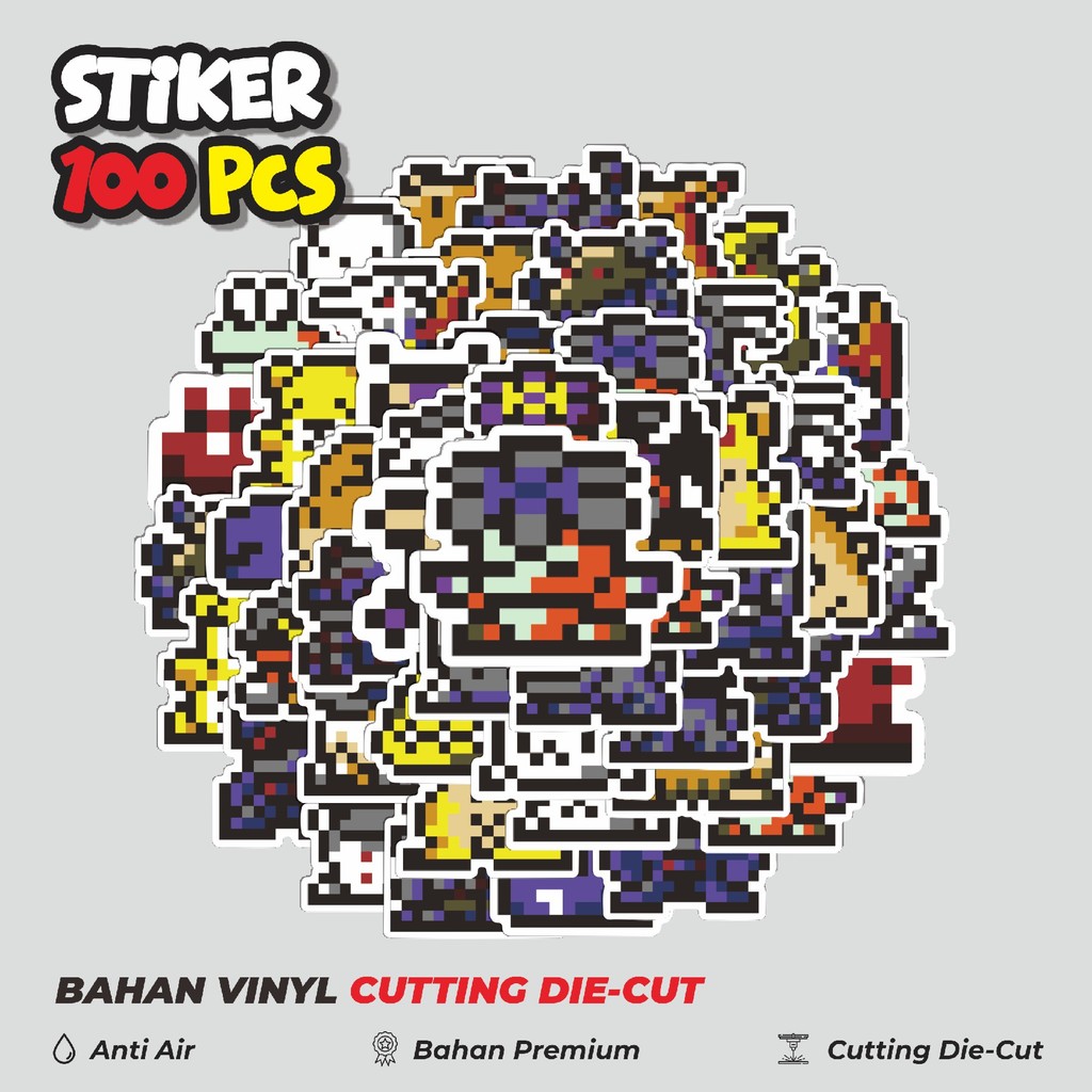 

Terbaru! 50 pcs Stiker Pixel Digimon V7 Dekorasi Lucu Kreatif untuk Notebook, Skateboard, HP