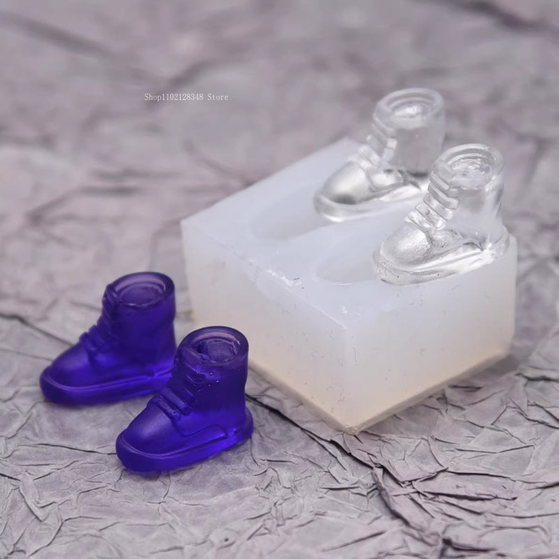 

3D Stereoscopic Miniature Clay Sports Shoes Silicone Molds Handmade DIY Pottery Clay Gypsum Ornaments Cartoon Doll Shoes Molds