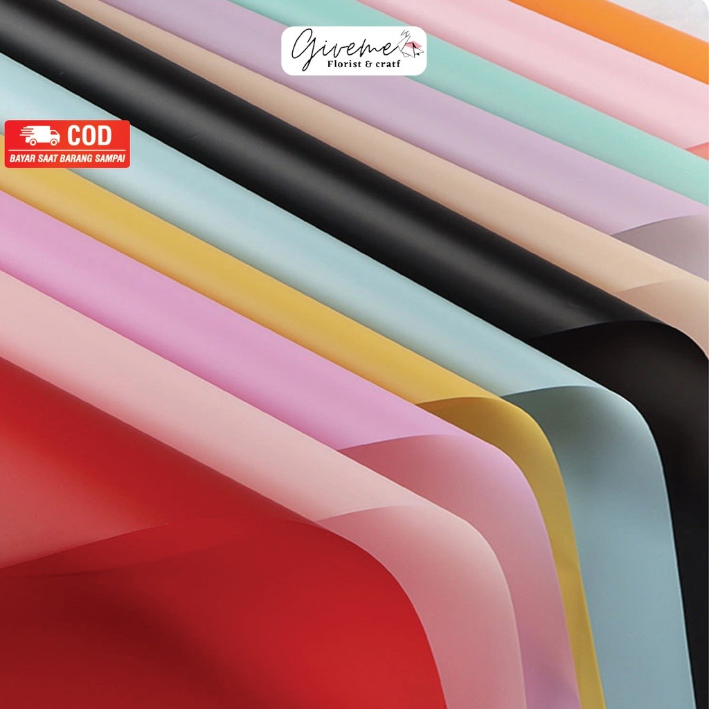 

[ 5 LEMBAR ] Flower Paper Wrapping Cellophane Warna Kertas Buket Bunga Bouquet FULL COLOR Halus Florist Celopane Cellopane Selopane