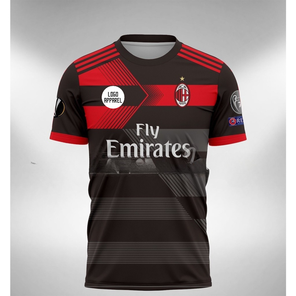 Jersey AC Milan Third 3rd 2017 2018 Fullprint