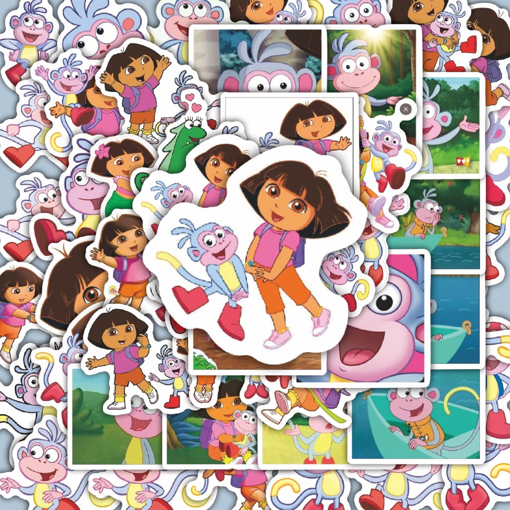 

100PCS Lucu Stiker Kartun Boots Dora the Explorer Stiker Aesthetic Stiker Anti Air Stikers Berperekat Waterproof sticker decal buat Motor Helm Buku Journal Koper Casing HP Laptop Botol Minum Hadiah anak