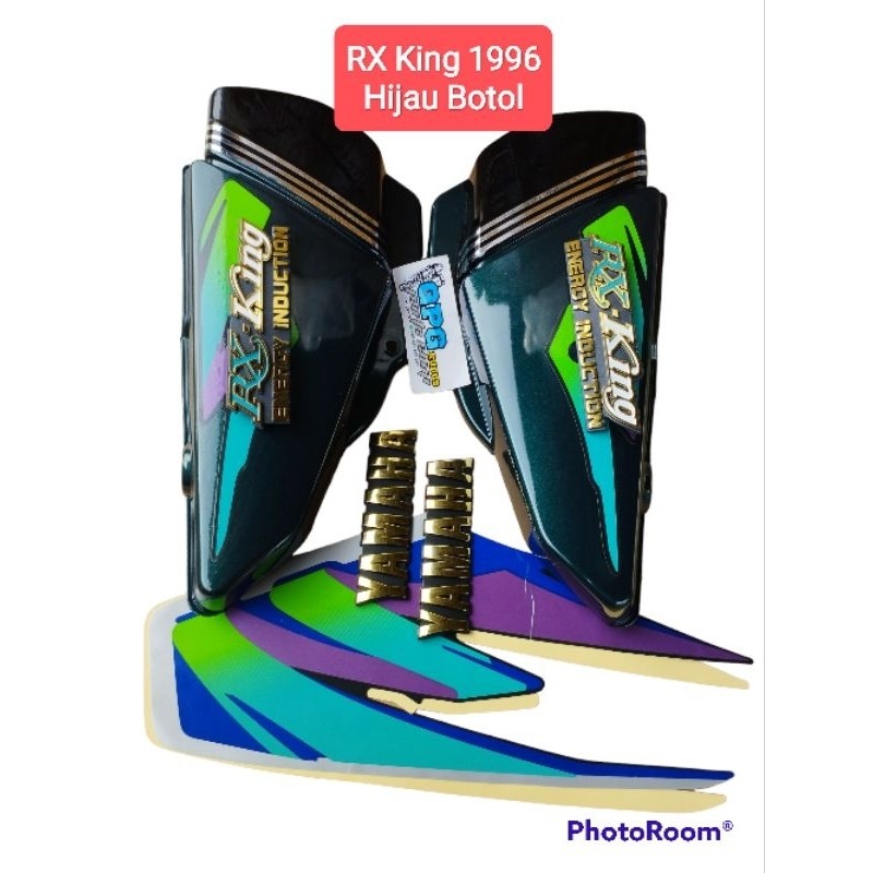 Box Tutup Aki Yamaha RX King 1996 Hijau Botol Set Emblem