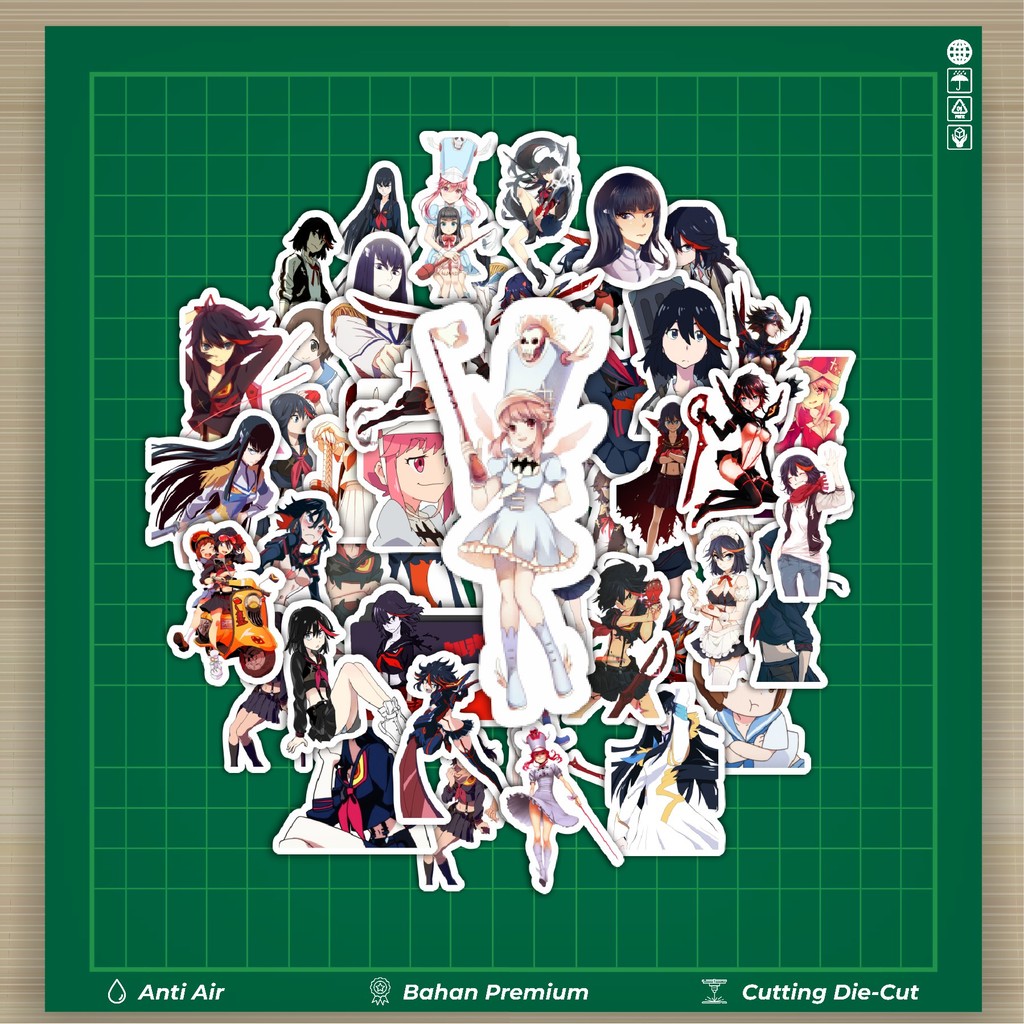 

HOT 50 PCS STIKER Stiker Anime Series Kill La Kill Karakter Mix 1 Stiker Fashion Cars Decal Dingin Kartu Album Custom Vinyl Anti Air- Sticker Aesthetic Buku Journal Koper Casing HP Tablet Laptop Helm Motor Botol Minum