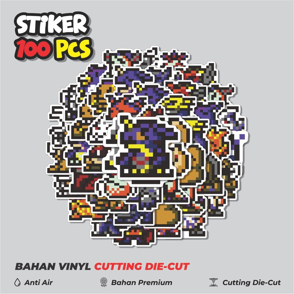 

Terbaru! 50 pcs Stiker Pixel Digimon V48 Dekorasi Lucu Kreatif untuk Notebook, Skateboard, HP