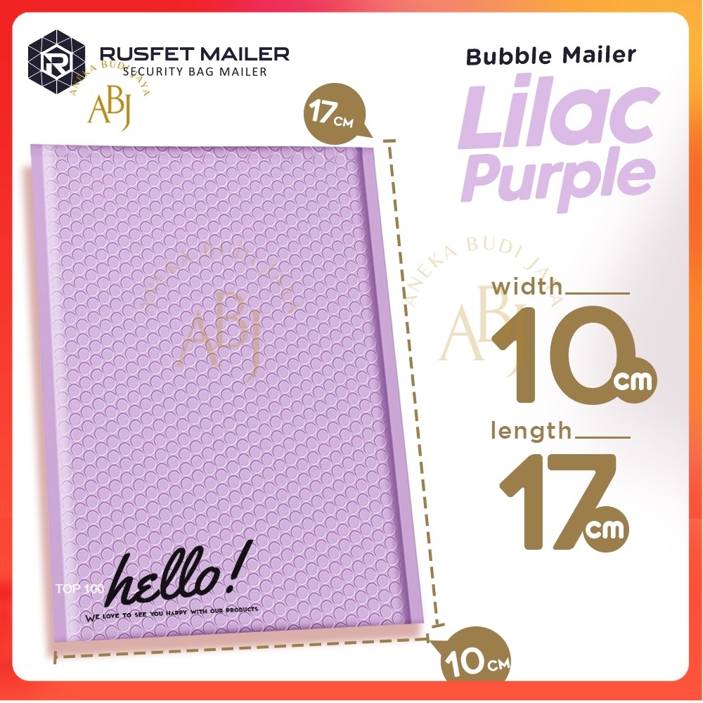 

Amplop Bubble Mailer Rusfet Lilac Purple 10x17 Envelope Packing Olshop -