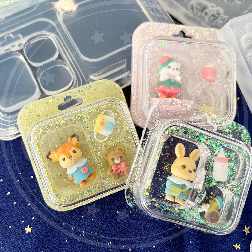 

Cute! Little Animals Kindergarten Theme - Strawberry Set w/ Collectible Box + Full Clear Resin Molds