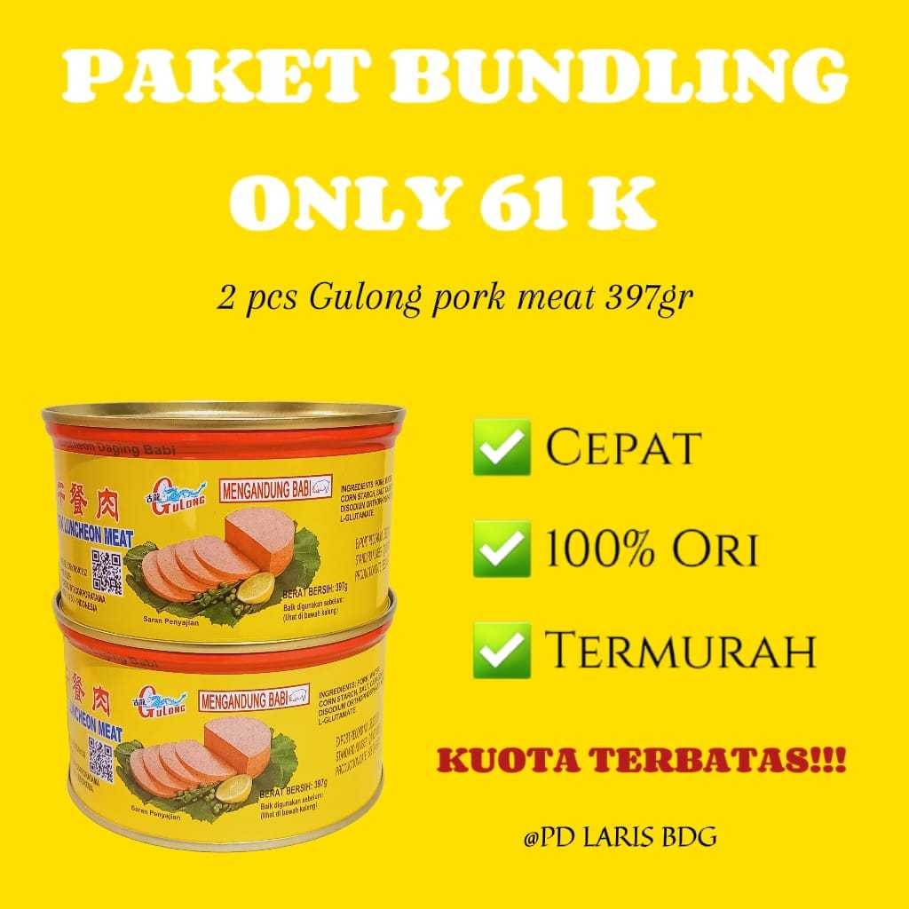 

[PAKET HEMAT] 2 PCS GULONG PORK LUNCHEON MEAT NON HALAL