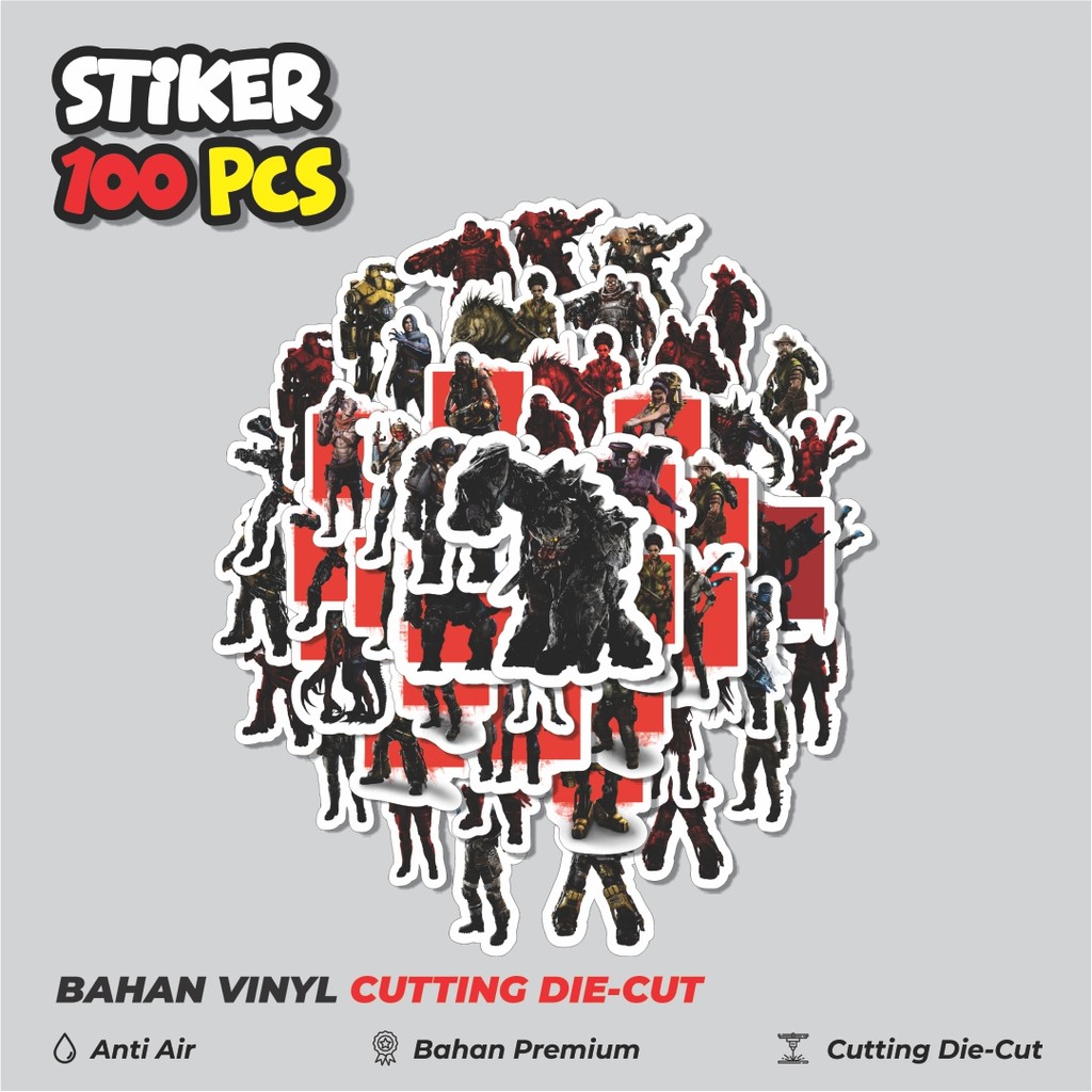 

Terbaru! 50 pcs Stiker Game Series Evolve Karakter Mix 1 Dekorasi Lucu Kreatif untuk Notebook, Skateboard, HP