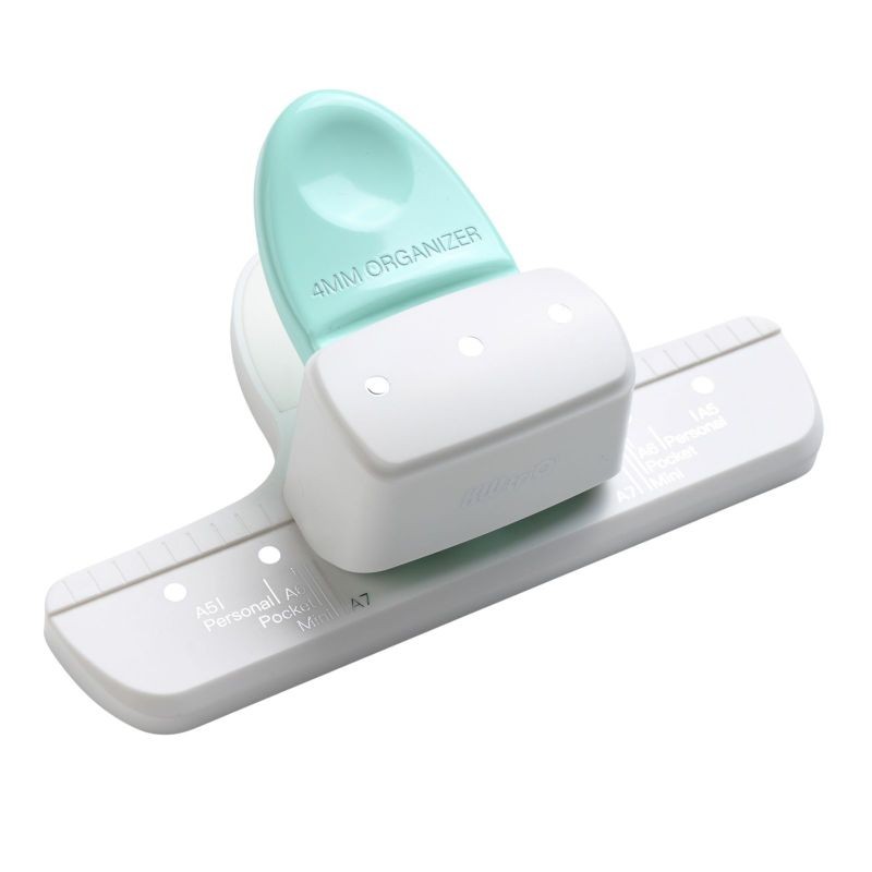 

KW-trio 9027 Loose Leaf Hole Punch Daily Planner Adjustable 3 Hole Paper Puncher for A8 Mini / A7 / A7 Pocket / A6