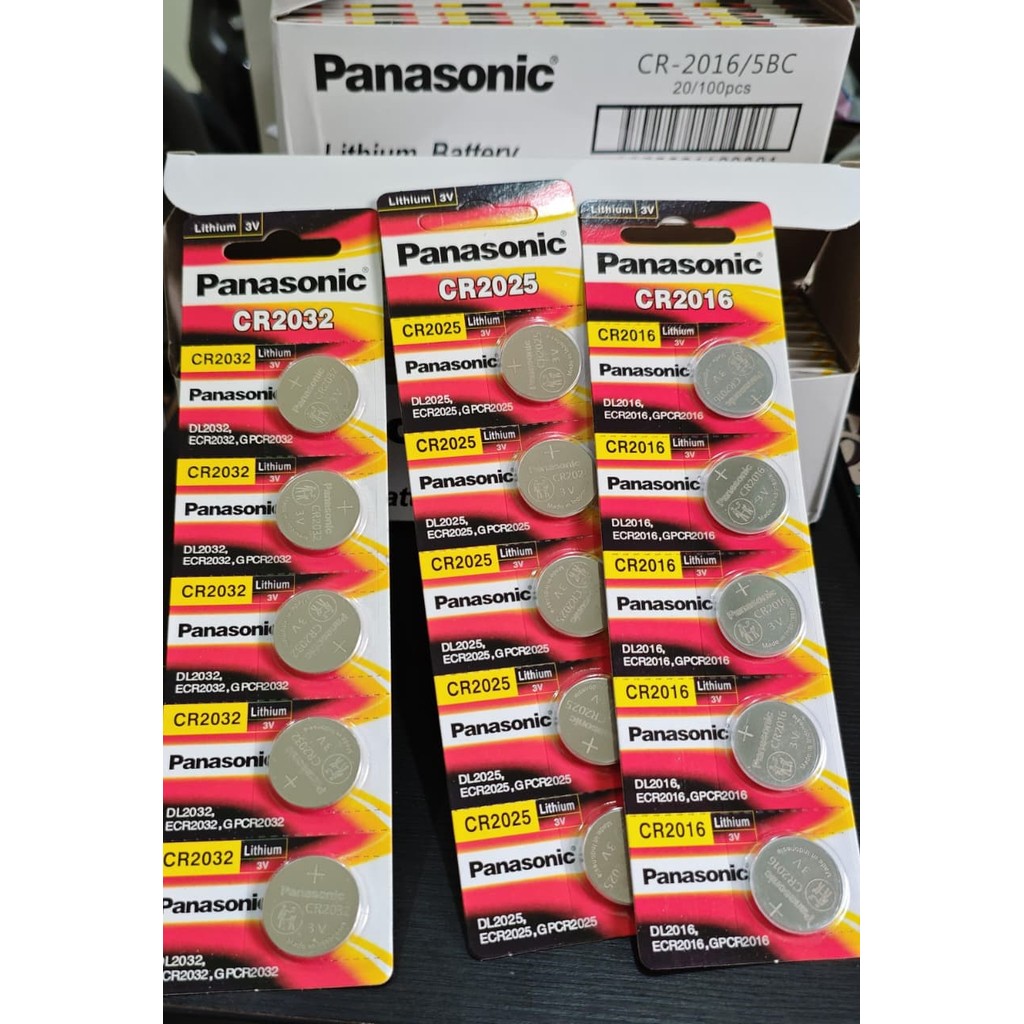 Baterai/Battery/Batere Kancing Panasonic CR2032 | CR2025 | CR2016 (isi 1 pcs)