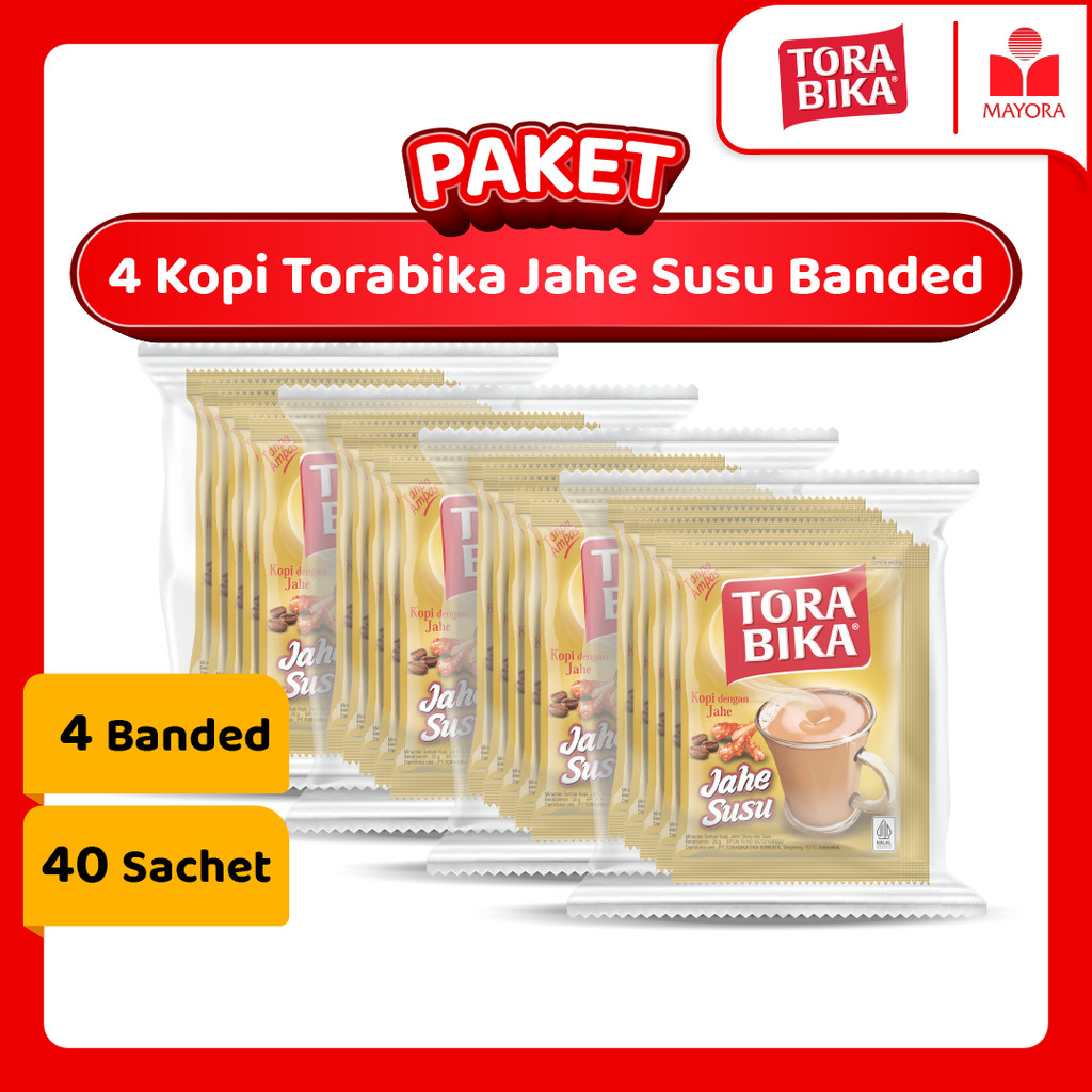 

Paket 4 Kopi Torabika Jahe Susu Banded