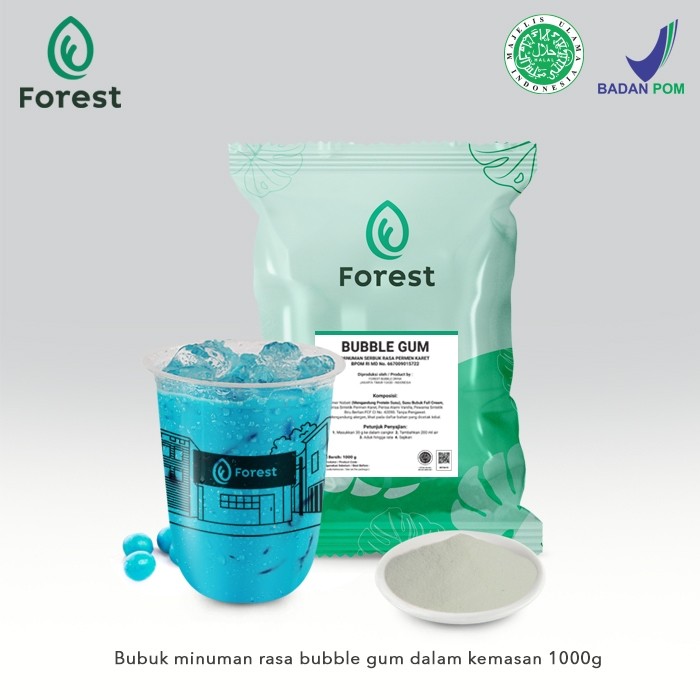 

PROMO BARU Bubuk Minuman BUBBLE GUM Powder 1000 gr - FOREST