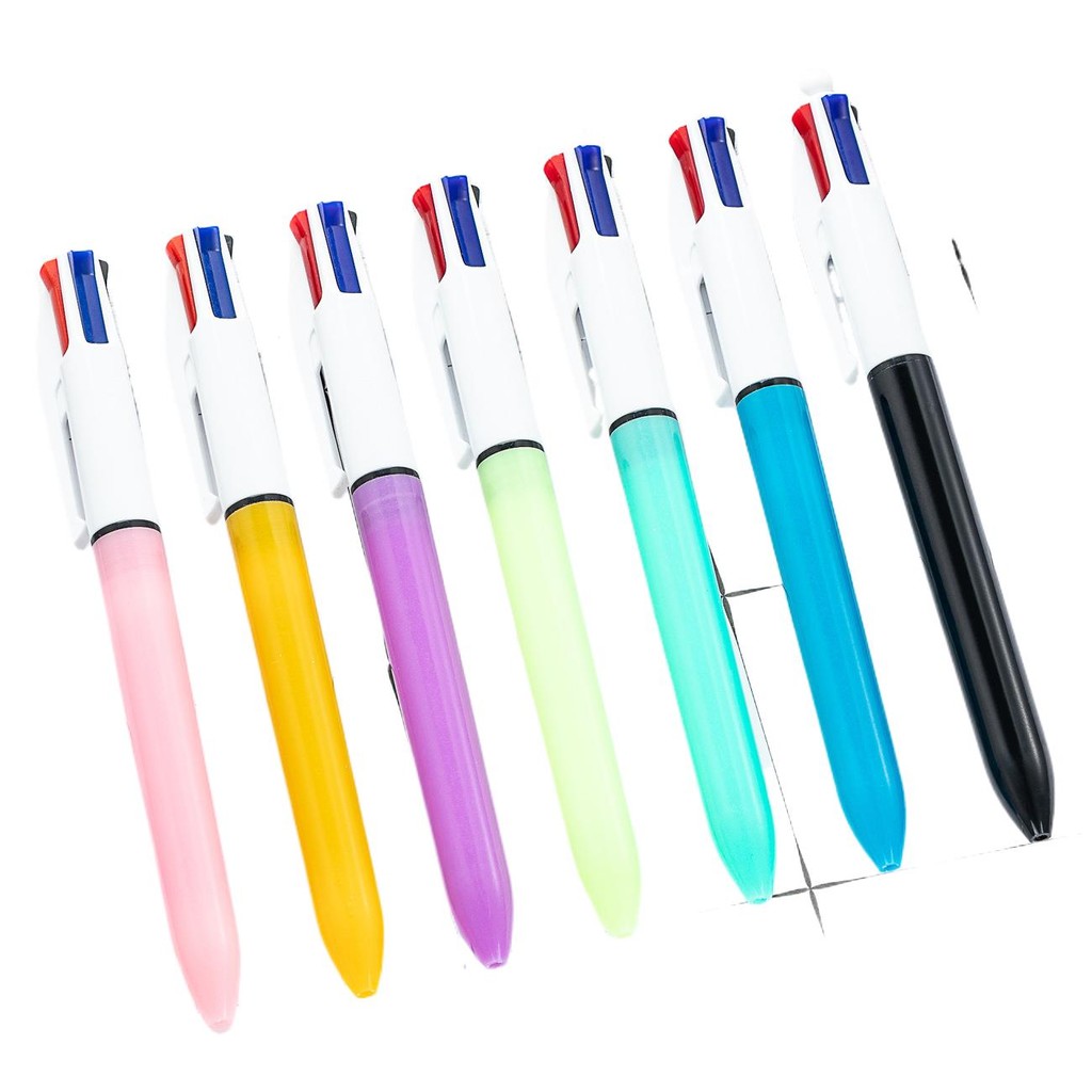 

7Pcs 4 in1 Multicolor Ballpoint Pen 1.0mm Retractable Colored Pen Journaling Teachers Students Children Gift