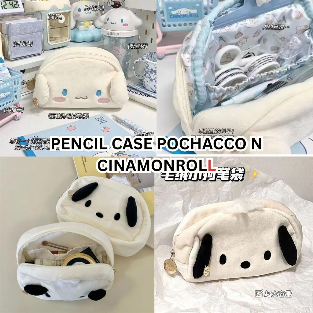 

Kotak Pensil Pouch Bag Tempat Pensil Boneka POCHACCO N CINAMONROLL Tempat Penyimpanan Lucu