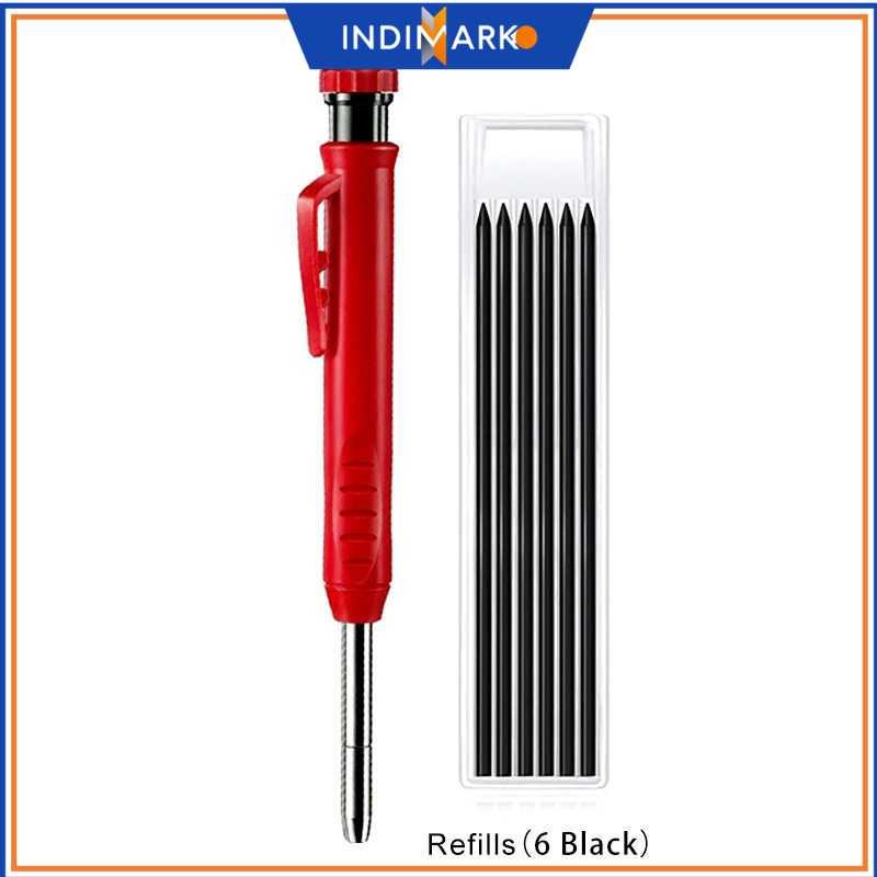 

BAILE Pensil Tukang Mekanik Carpenter Marking Pencil with Refill 6 PCS - B15322