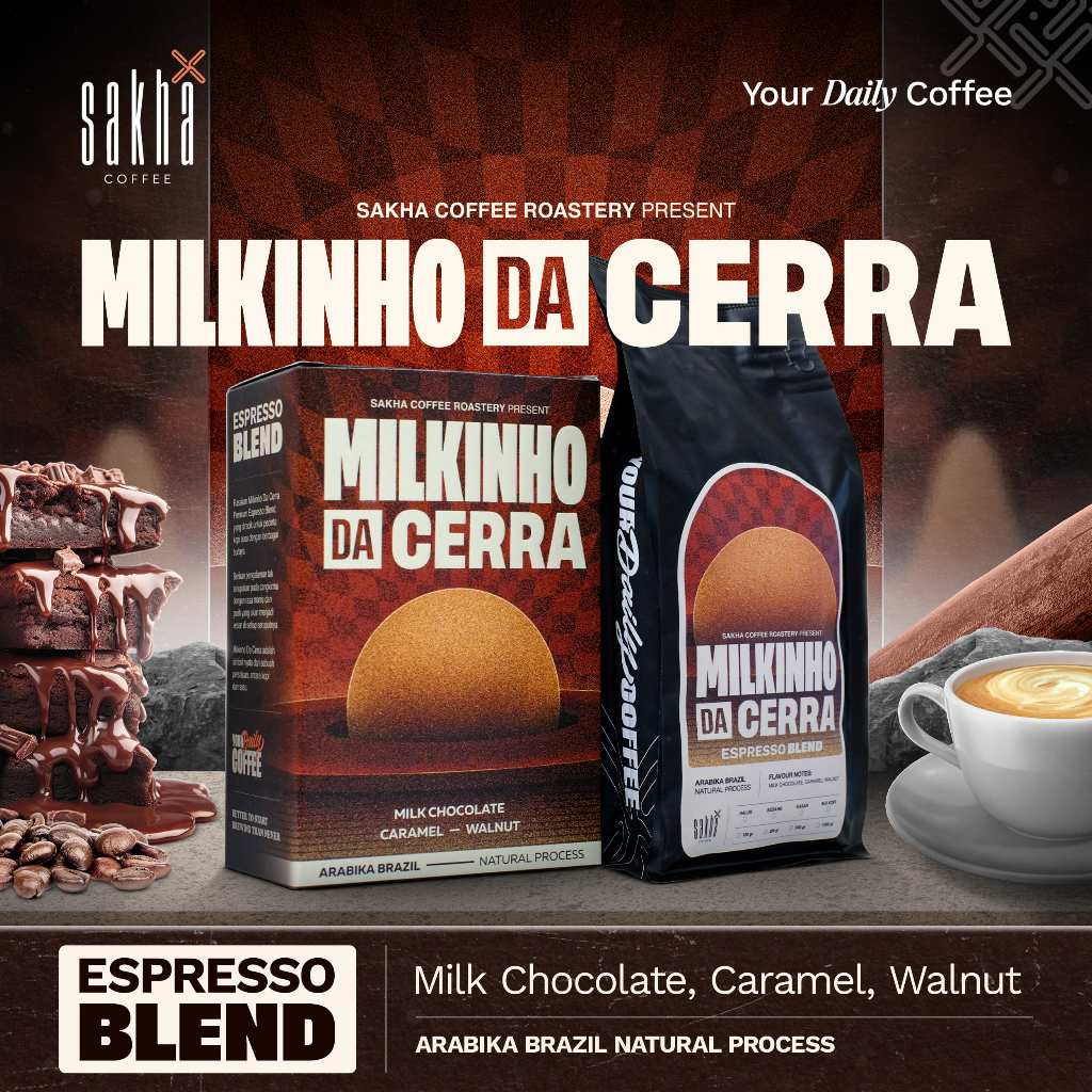

New MILKINHO DA CERRA Kopi Espresso Full Arabica Biji Coffee Bubuk MurniPremium